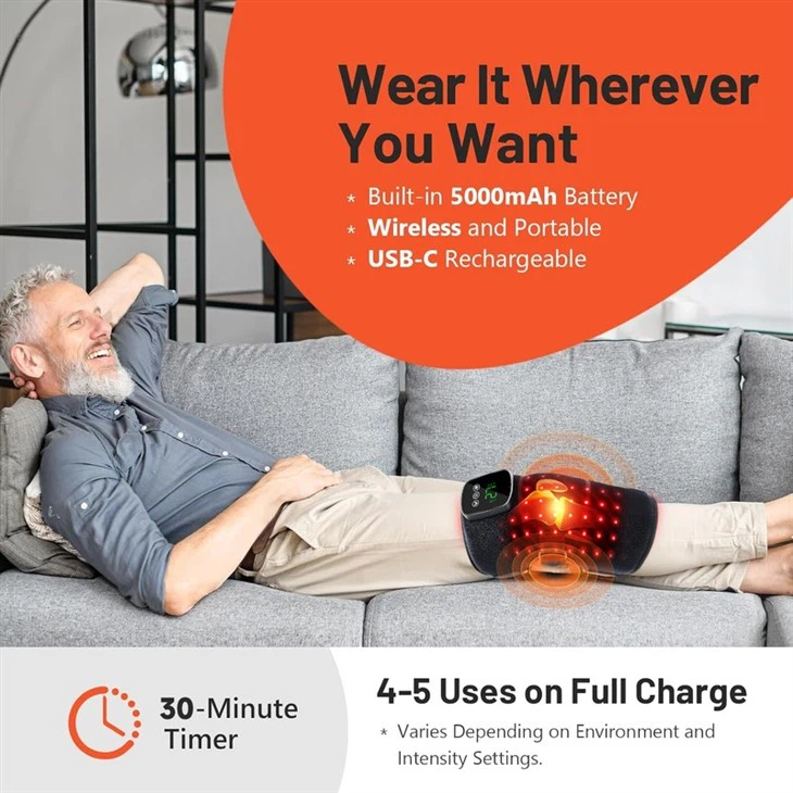 Wireless Red Light Therapy Device for Knee & Joint Pain Relief | 660nm 850nm best