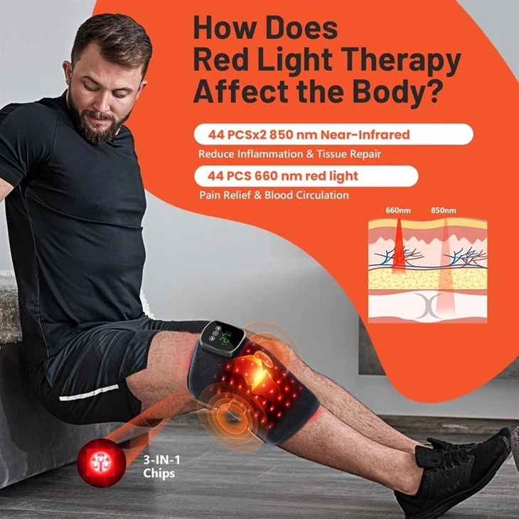 Wireless Red Light Therapy Device for Knee & Joint Pain Relief | 660nm 850nm factory
